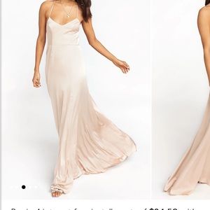 Show Me Your Mumu - XS. Champagne satin goddess stress